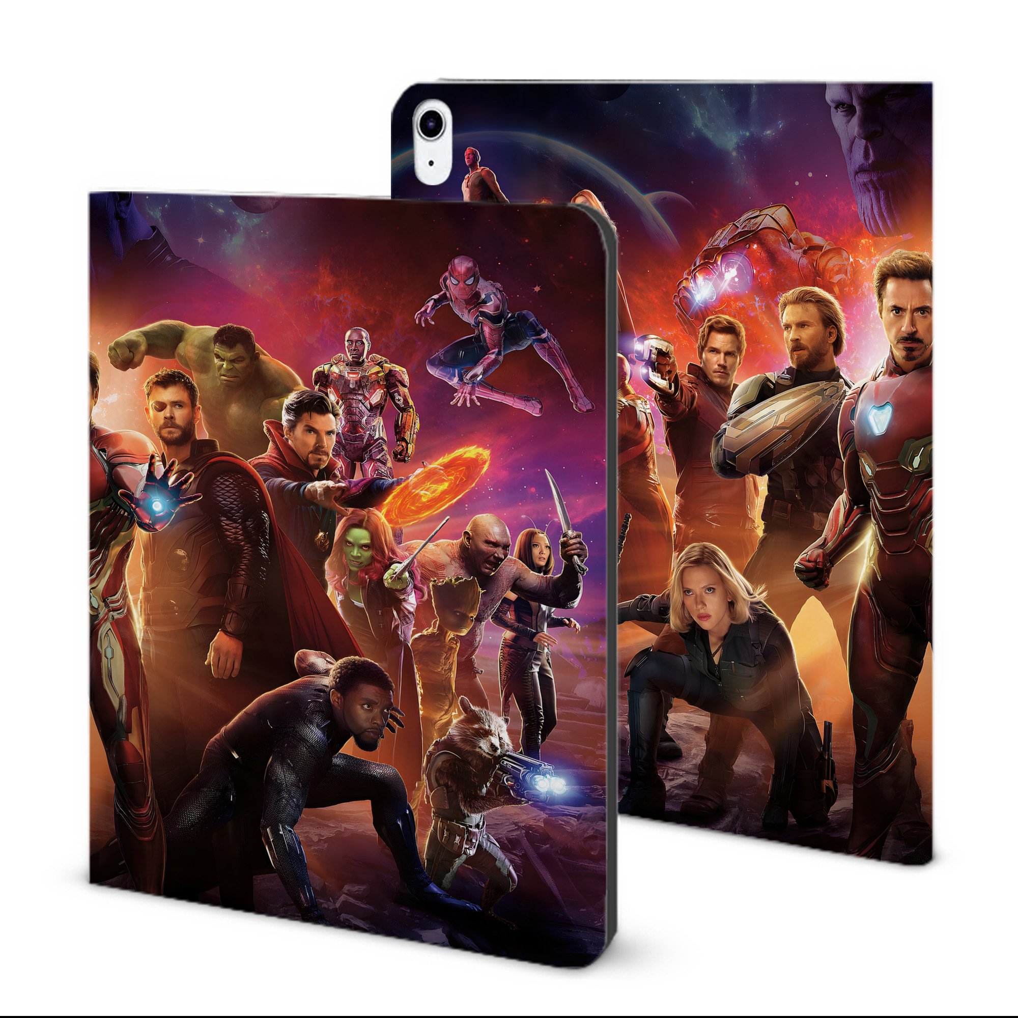（画像用） アベンジャーズ The Avengers IPad ケース ブック型 PUレザー TPU 耐衝撃 軽量 薄型 ペン収納なし 全面保護 IPad 各モデル対応